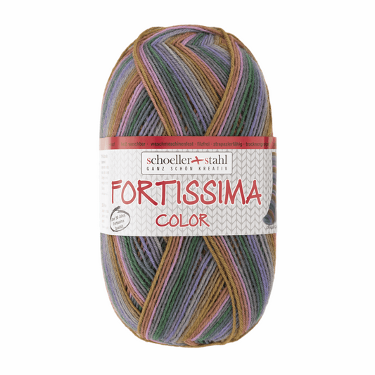 Fortissima socka 4fädig, 90028, Farbe 2432, izu