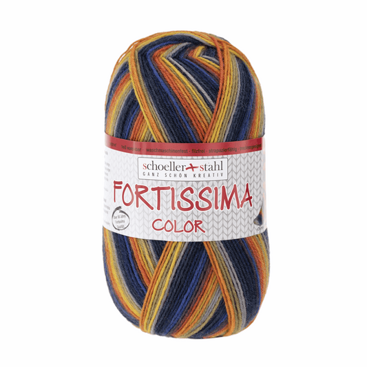 Fortissima socka 4fädig, 90028, Farbe 2433, yokohama