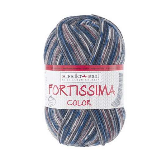 Fortissima socka 4fädig, 90028, Farbe 2484, farmer
