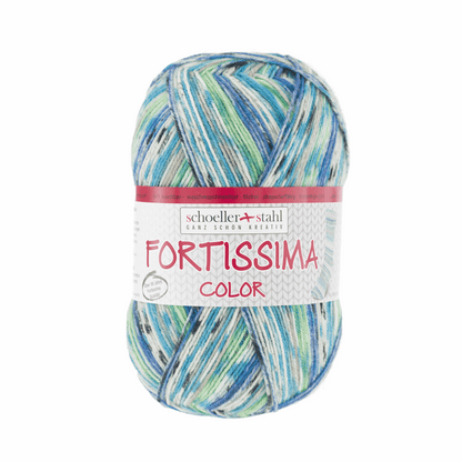 Fortissima socka 4fädig, 90028, Farbe 2489, atoll