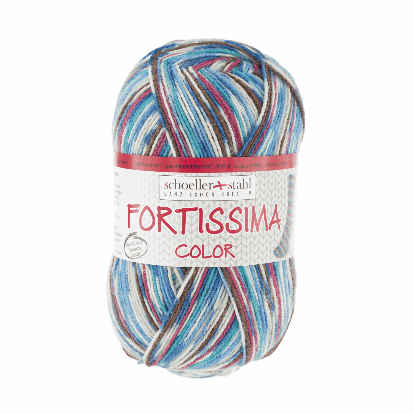 Fortissima socka 4fädrig color, 90028, Farbe 2492, club