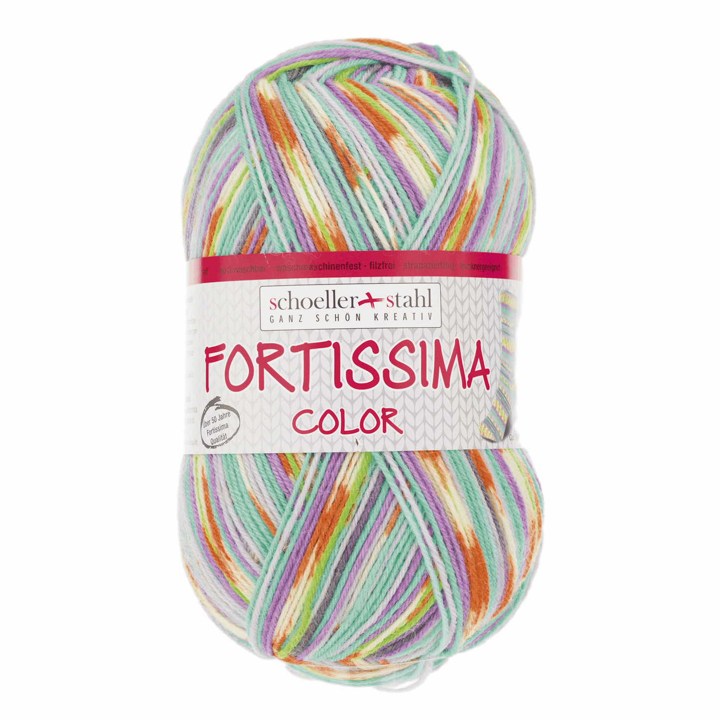 Fortissima socka 4fädig, 90028, Farbe 2493, pastell