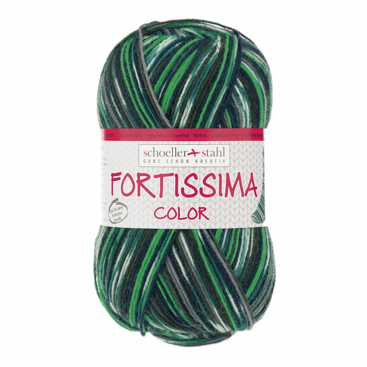 Fortissima socka 4-ply, 90028, color 2495, grass