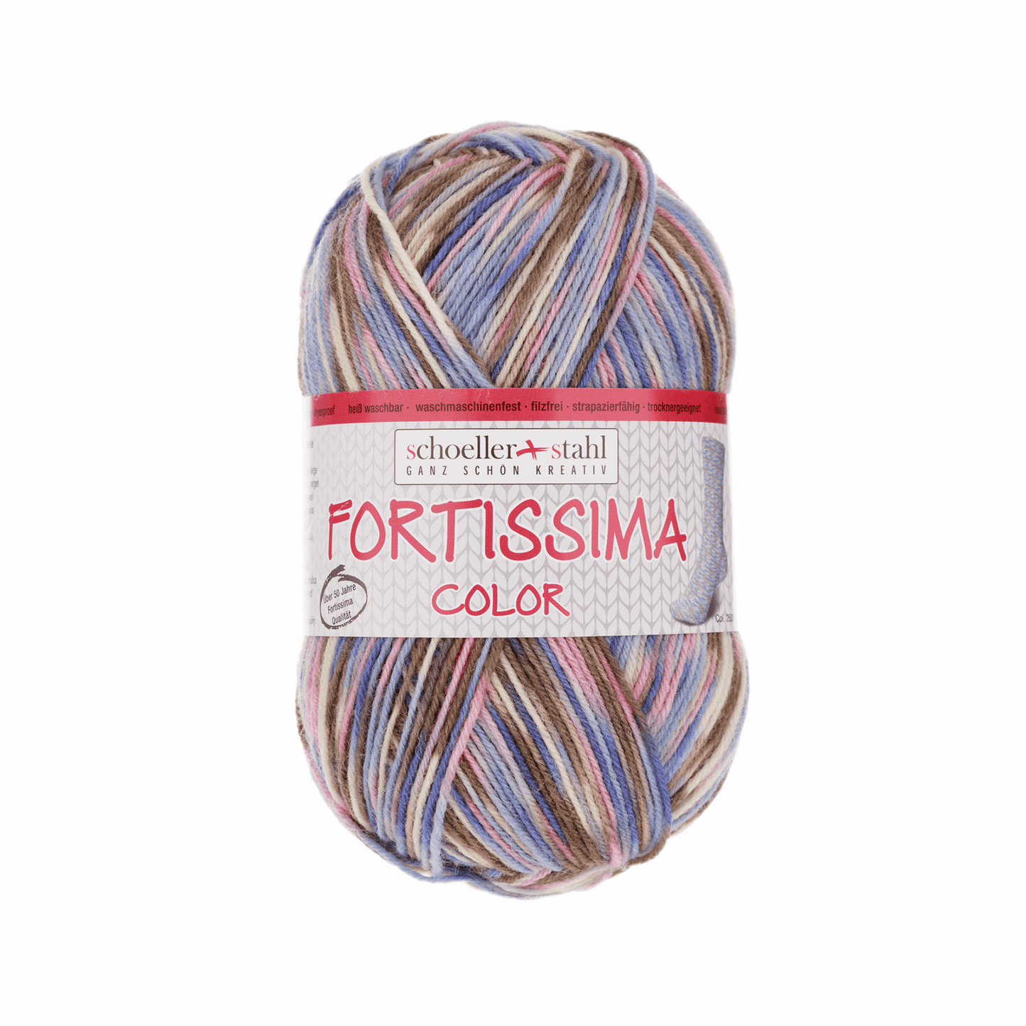 Fortissima socka 4fädrig color, 90028, Farbe 2500, raureif
