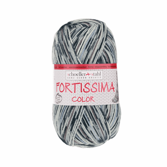 Fortissima socka 4fädig, 90028, Farbe 2501, terrazzo