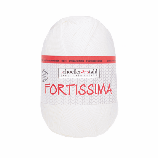 Fortissima socka 100, 90038, Farbe 2024, weiß