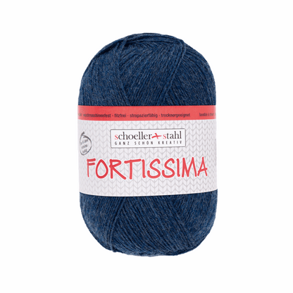 Fortissima socka 100, 90038, color 2039, navy mottled