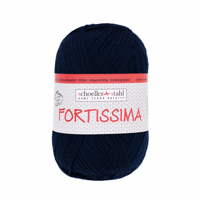 Fortissima socka 100, 90038, Farbe 2040, nachtblau