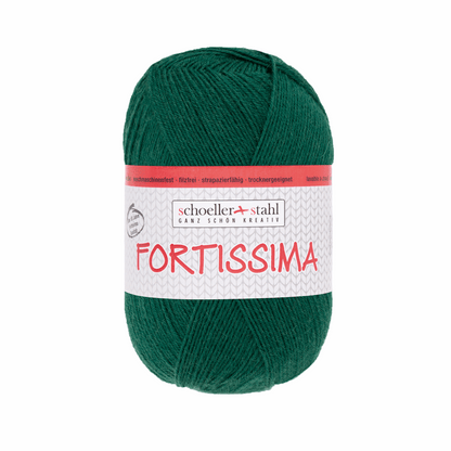 Fortissima socka 100, 90038, color 2092, dark green