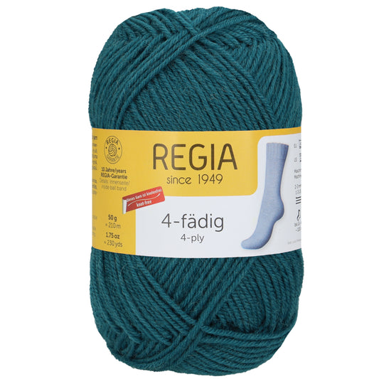 Regia 4fädig Uni 50g, 90101, Farbe petrol 1047