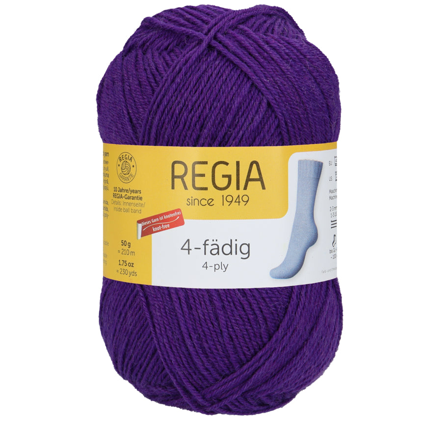 Regia 4fädig Uni 50g, 90101, Farbe violett 1050