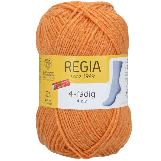 Regia 4-thread plain 50g, 90101, color pumpkin 1054
