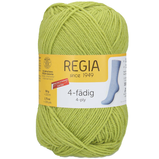 Regia 4fädig Uni 50g, 90101, Farbe limette 1056