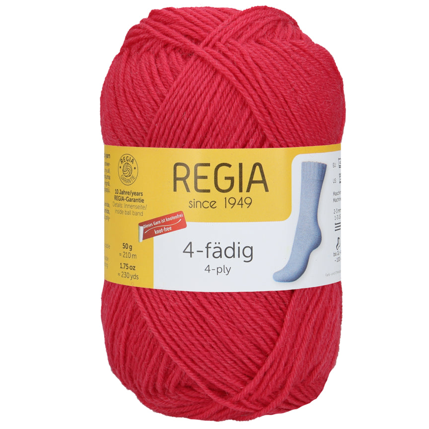 Regia 4-thread plain 50g, 90101, color azalea 1057