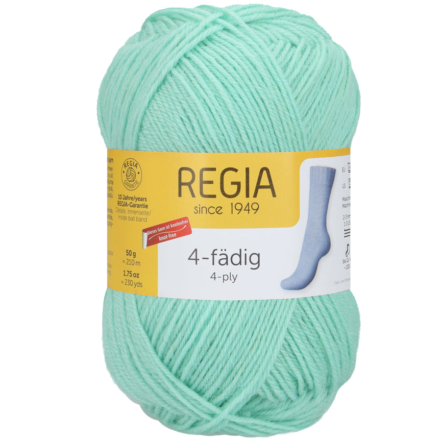 Regia 4fädig Uni 50g, 90101, Farbe aqua 1061