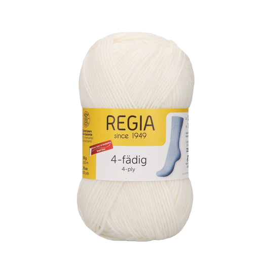 Regia 4-thread plain 50g, 90101, color super white 2080