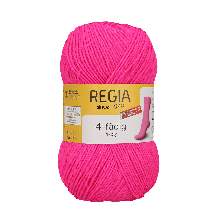Regia 4fädig Uni 50g, 90101, Farbe neon purple 2093