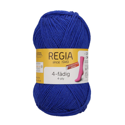 Regia 4-thread plain 50g, 90101, color neon blue 2094