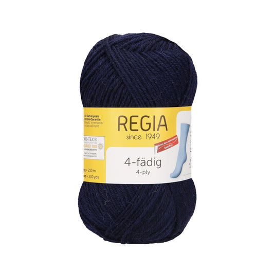 Regia 4-thread plain 50g, 90101, color marine 324