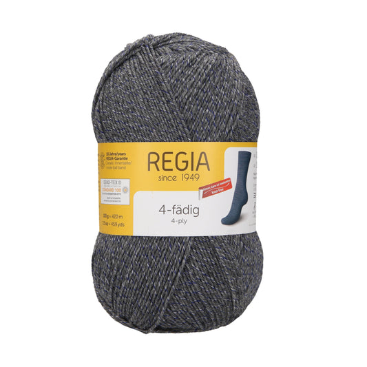 Regia 4-thread plain 50g, 90101, color gray mouline 525