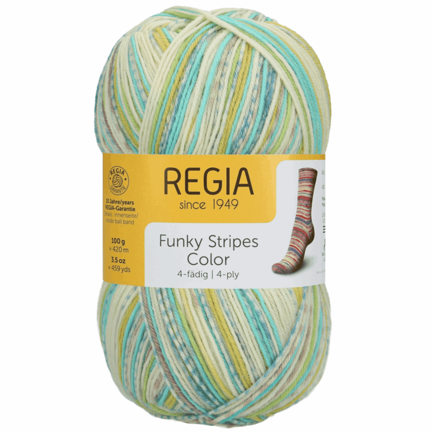 Regia 4-thread color 50g, 90102, color funky turquo 3795