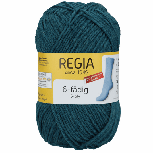 Regia 6fädig 50G, 90103, Farbe petrol 1047