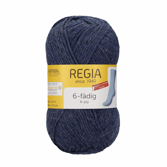 Regia 6fädig 50G, 90103, Farbe jeans melier 2137