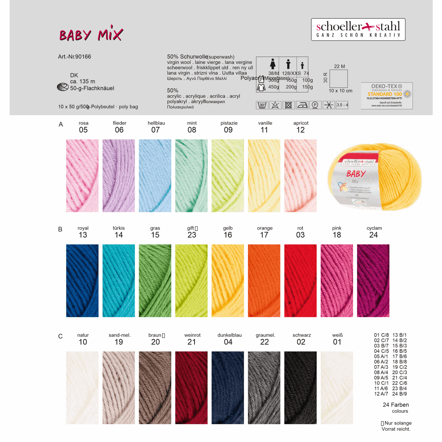 Baby mix 50g, 90166, Farbe 13, royal