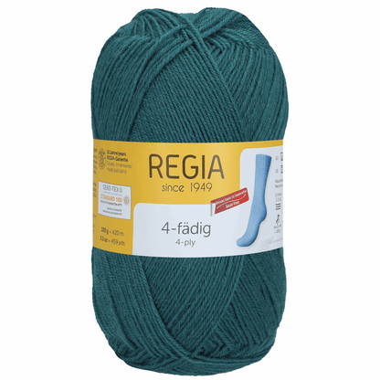 Regia 4-thread 100g, plain, 90268, color 1047, petrol