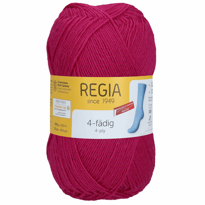 Regia 4-ply 100g, plain, 90268, color 1051, fuchsia