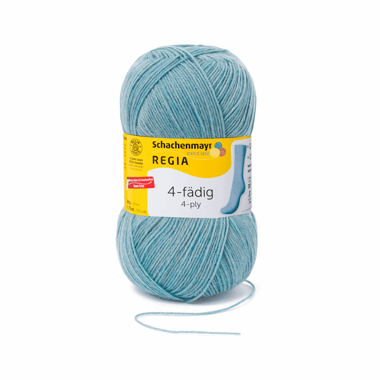 Regia 4fädig 100g, uni, 90268, Farbe 1844, cloud meliert