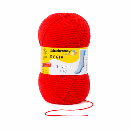 Regia 4-ply 100g, plain, 90268, color 2054, crimson