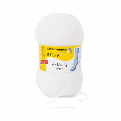 Regia 4-thread 100g, plain, 90268, color 2080, super white