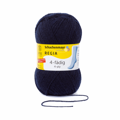 Regia 4-thread 100g, plain, 90268, color 324, navy