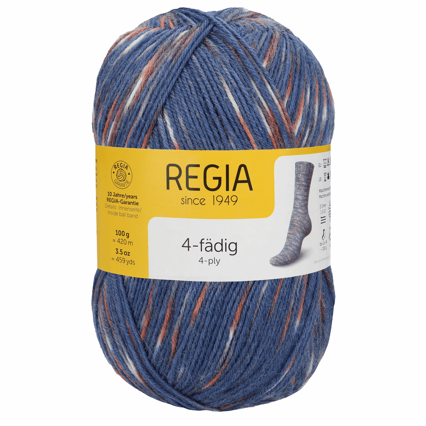 Regia 4-ply 100g, 90269, color 1282, jeans color