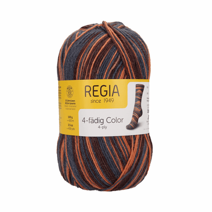 Regia 4fädig 100g, 90269, Farbe 2593, orange-brown