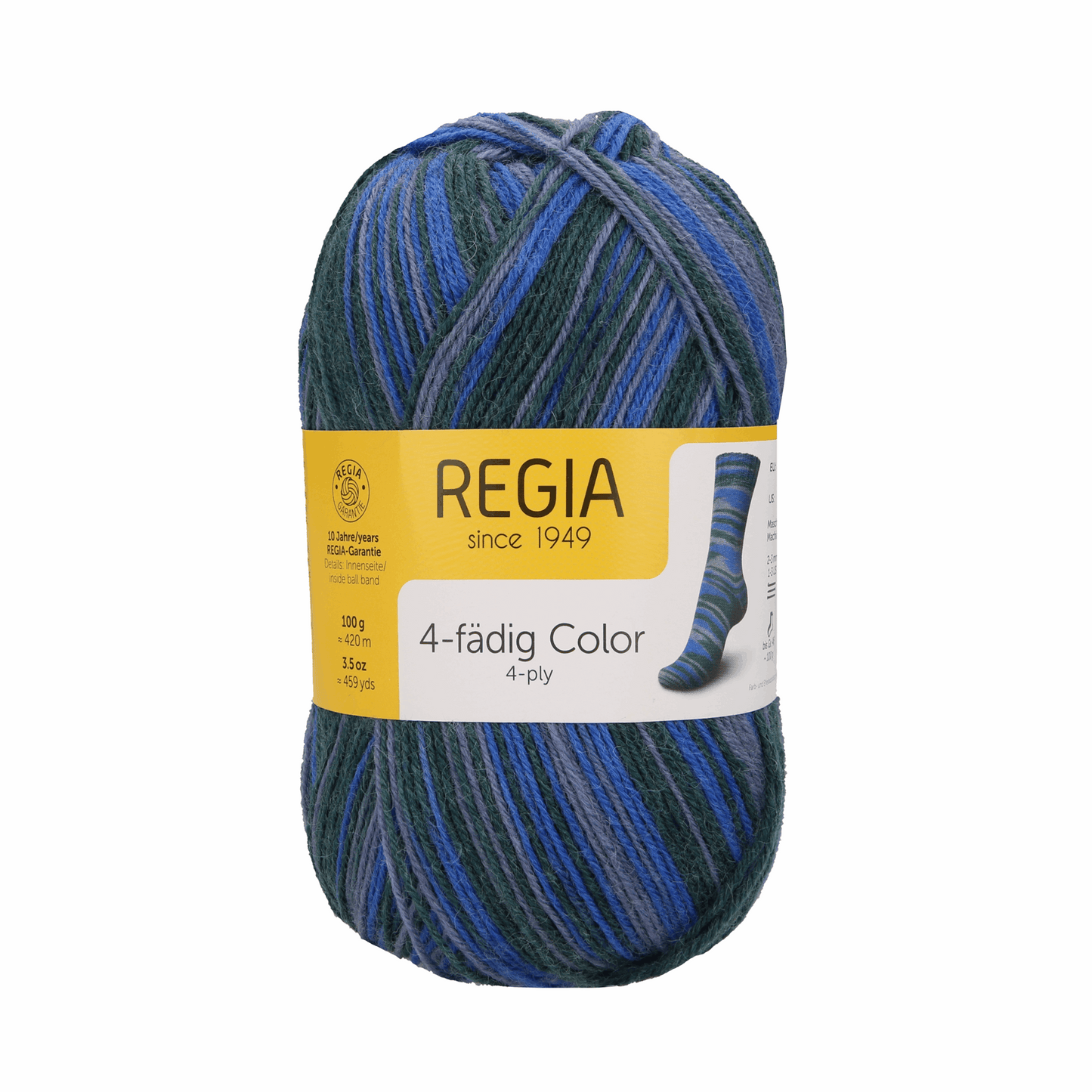 Regia 4fädig 100g, 90269, Farbe 2595, blue-green