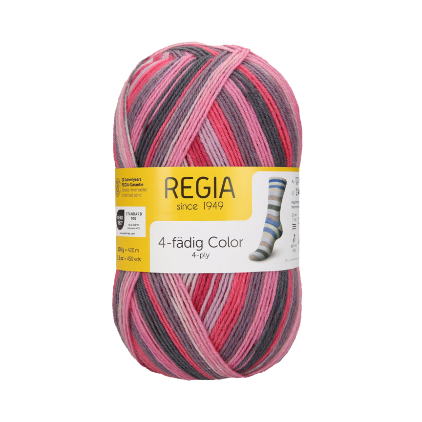 Regia 4fädig color 100g. 90269, Farbe 2736, pink grey