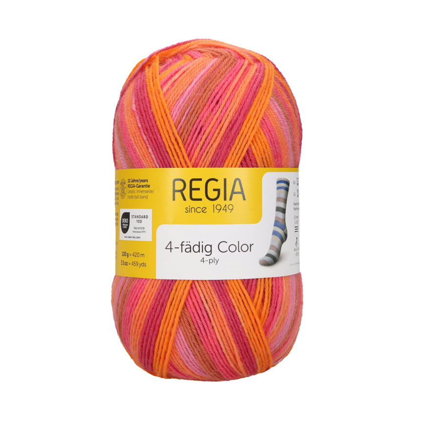 Regia 4fädig color 100g. 90269, Farbe 2739, orange borde