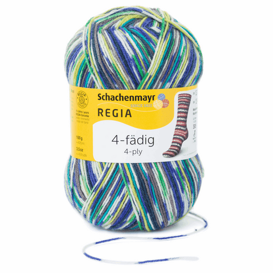 Regia 4fädig 100g, 90269, Farbe 7205, pfau color