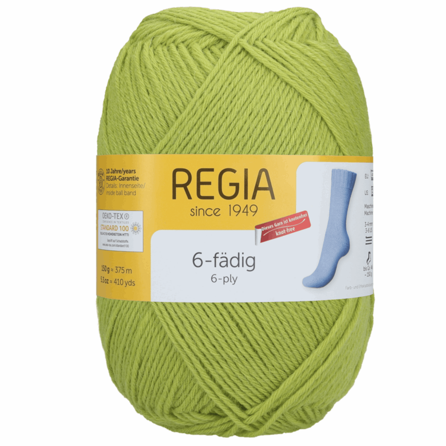 Regia 6fädig 150g, 90275, Farbe 1056, limette