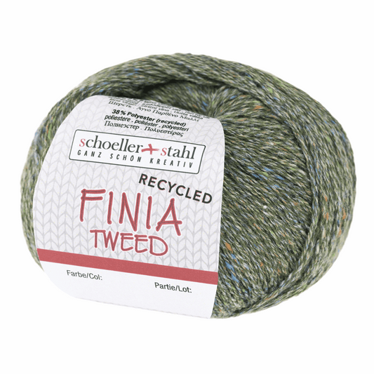 Finia tweed 50g recycled, 90282, color 2, olive