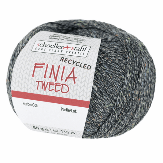 Finia tweed 50g recycled, 90282, color 4, dark blue