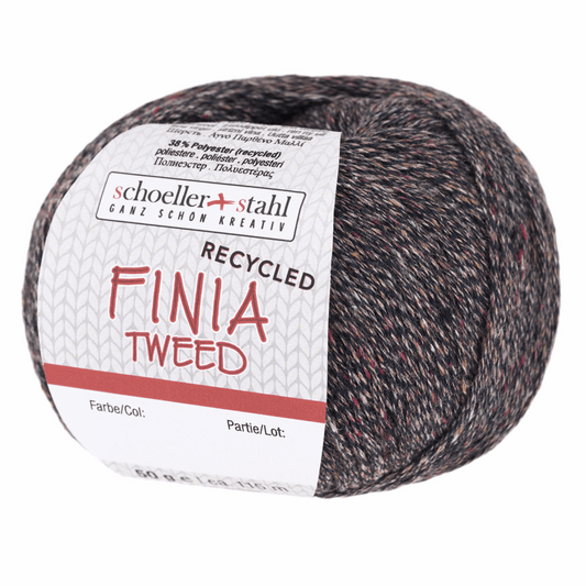 Finia tweed 50g recycled, 90282, color 8, lava