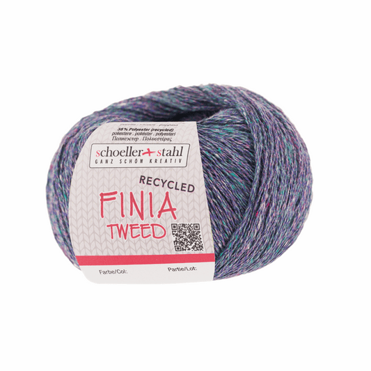 Finia tweed 50g recycled, 90282, color 9, lavender