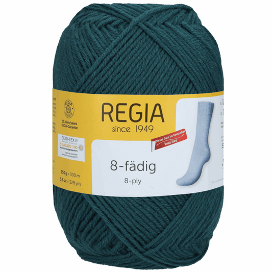 Regia uni 8-fold 150g, 90292, color 1047, petrol