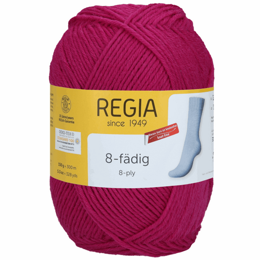 Regia uni 8-fold 150g, 90292, color 1051, fuchsia