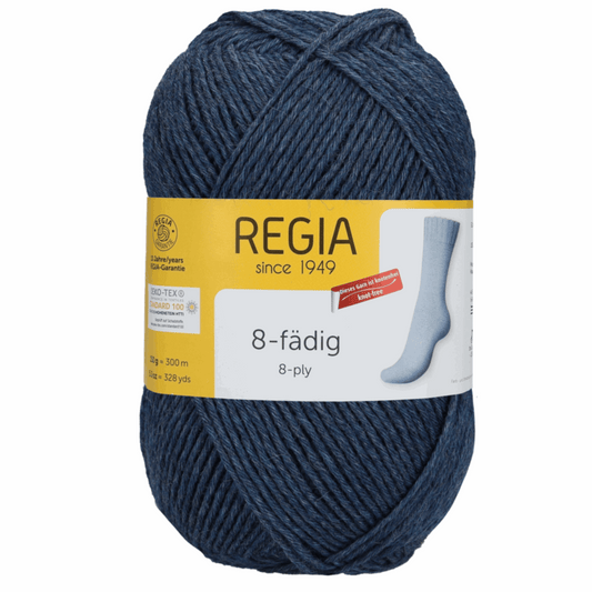 Regia uni 8-fold 150g, 90292, color 2137, jeans mottled