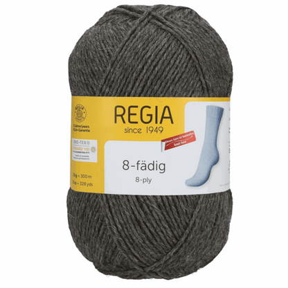 Regia uni 8-fold 150g, 90292, color 44, medium gray mottled