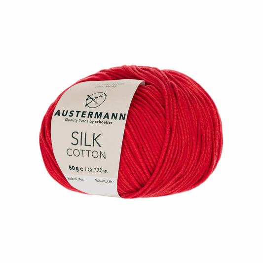 Silk Cotton 50g, 90301, color 3, red